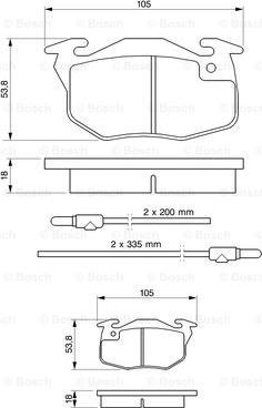 BOSCH 0 986 461 763 - Komplet Pločica, disk-kočnica www.molydon.hr