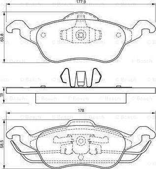 BOSCH 0 986 424 450 - Komplet Pločica, disk-kočnica www.molydon.hr