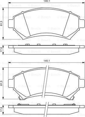 BOSCH 0 986 424 466 - Komplet Pločica, disk-kočnica www.molydon.hr