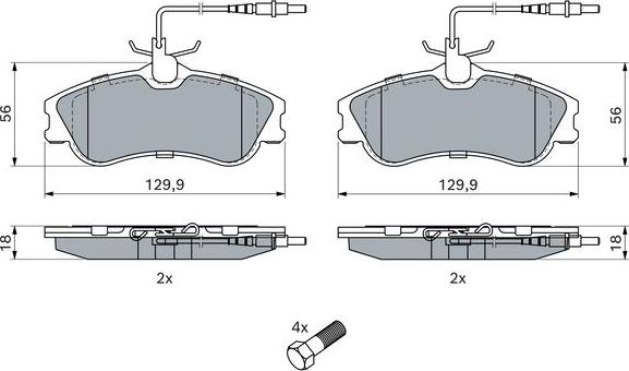 BOSCH 0 986 424 414 - Komplet Pločica, disk-kočnica www.molydon.hr