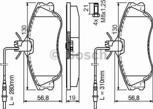 BOSCH F 026 000 066 - Komplet Pločica, disk-kočnica www.molydon.hr