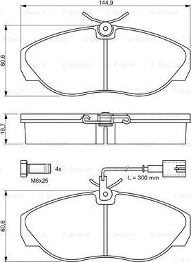 BOSCH 0 986 424 556 - Komplet Pločica, disk-kočnica www.molydon.hr