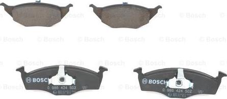 BOSCH 0 986 424 502 - Komplet Pločica, disk-kočnica www.molydon.hr