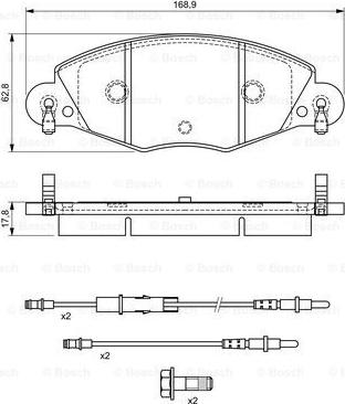 BOSCH 0 986 424 581 - Komplet Pločica, disk-kočnica www.molydon.hr