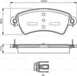 BOSCH 0 986 424 529 - Komplet Pločica, disk-kočnica www.molydon.hr