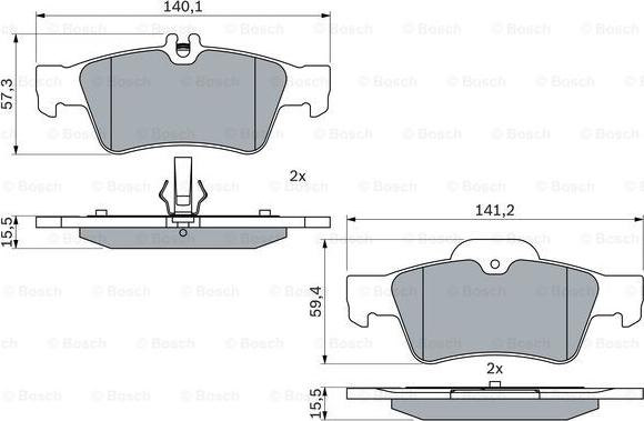 BOSCH 0 986 424 699 - Komplet Pločica, disk-kočnica www.molydon.hr