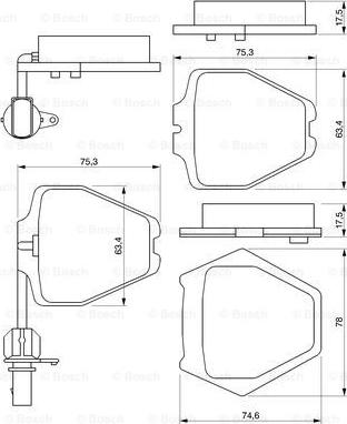 BOSCH 0 986 424 690 - Komplet Pločica, disk-kočnica www.molydon.hr