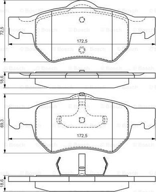 BOSCH 0 986 424 668 - Komplet Pločica, disk-kočnica www.molydon.hr