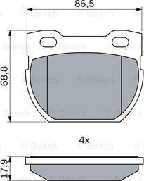 BOSCH 0 986 424 606 - Komplet Pločica, disk-kočnica www.molydon.hr