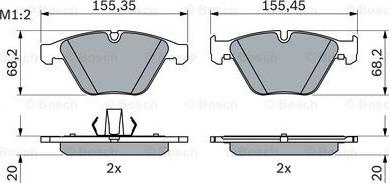 BOSCH 0 986 424 608 - Komplet Pločica, disk-kočnica www.molydon.hr