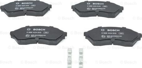 BOSCH 0 986 424 610 - Komplet Pločica, disk-kočnica www.molydon.hr