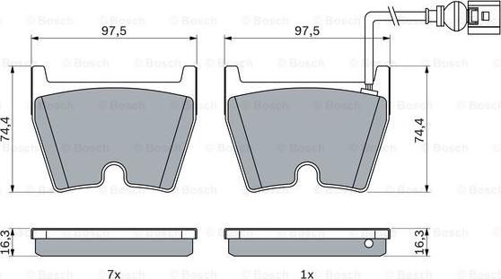 BOSCH 0 986 424 613 - Komplet Pločica, disk-kočnica www.molydon.hr