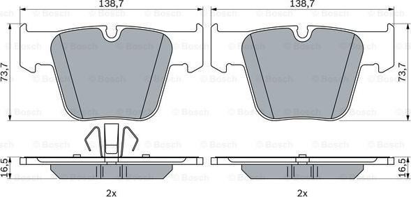 BOSCH 0 986 424 624 - Komplet Pločica, disk-kočnica www.molydon.hr