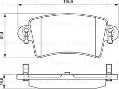 BOSCH 0 986 424 675 - Komplet Pločica, disk-kočnica www.molydon.hr