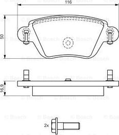 BOSCH 0 986 424 671 - Komplet Pločica, disk-kočnica www.molydon.hr