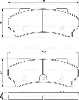 BOSCH 0 986 424 045 - Komplet Pločica, disk-kočnica www.molydon.hr