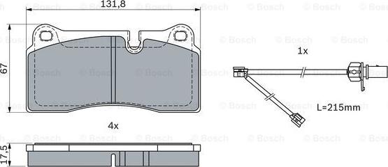 BOSCH 0 986 424 061 - Komplet Pločica, disk-kočnica www.molydon.hr