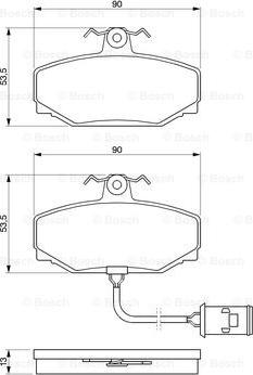 BOSCH 0 986 424 019 - Komplet Pločica, disk-kočnica www.molydon.hr