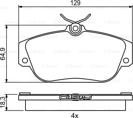 BOSCH 0 986 424 016 - Komplet Pločica, disk-kočnica www.molydon.hr