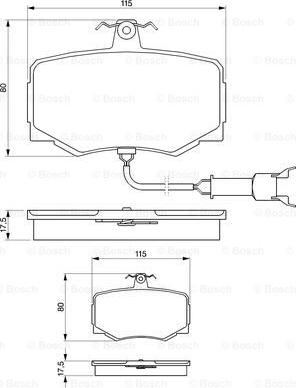 BOSCH 0 986 424 018 - Komplet Pločica, disk-kočnica www.molydon.hr