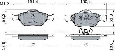 BOSCH 0 986 424 034 - Komplet Pločica, disk-kočnica www.molydon.hr