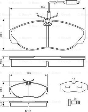 BOSCH 0 986 424 030 - Komplet Pločica, disk-kočnica www.molydon.hr