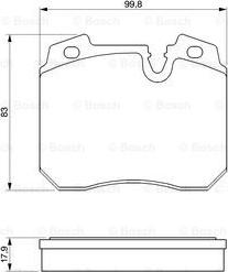 BOSCH 0 986 424 032 - Komplet Pločica, disk-kočnica www.molydon.hr