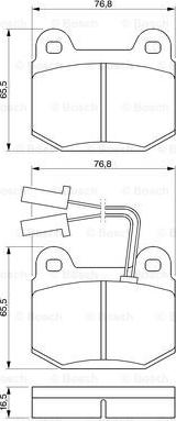 BOSCH 0 986 424 029 - Komplet Pločica, disk-kočnica www.molydon.hr