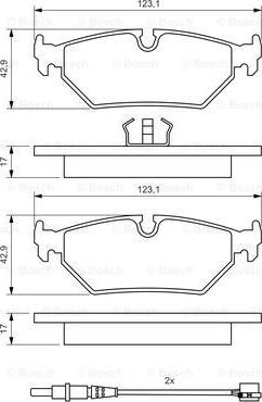 BOSCH 0 986 424 027 - Komplet Pločica, disk-kočnica www.molydon.hr