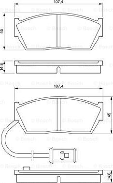 BOSCH 0 986 424 110 - Komplet Pločica, disk-kočnica www.molydon.hr