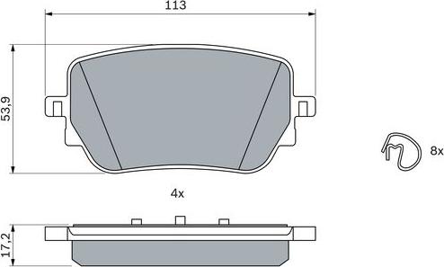 BOSCH 0 986 424 890 - Komplet Pločica, disk-kočnica www.molydon.hr