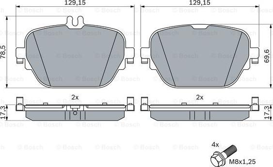 BOSCH 0 986 424 858 - Komplet Pločica, disk-kočnica www.molydon.hr