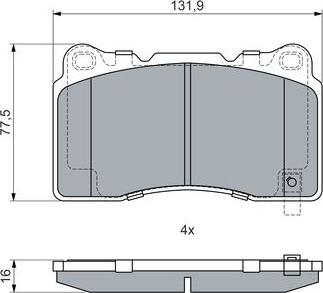 BOSCH 0 986 424 852 - Komplet Pločica, disk-kočnica www.molydon.hr