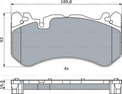 BOSCH 0 986 424 861 - Komplet Pločica, disk-kočnica www.molydon.hr