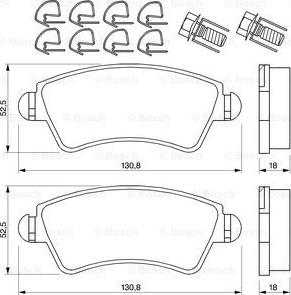 BOSCH 0 986 424 801 - Komplet Pločica, disk-kočnica www.molydon.hr