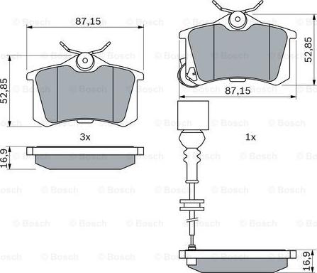 BOSCH 0 986 424 813 - Komplet Pločica, disk-kočnica www.molydon.hr