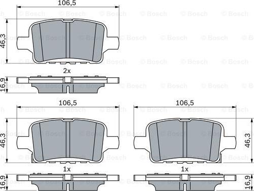 BOSCH 0 986 424 870 - Komplet Pločica, disk-kočnica www.molydon.hr