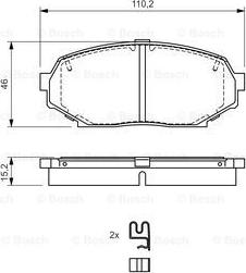 BOSCH 0 986 424 303 - Komplet Pločica, disk-kočnica www.molydon.hr