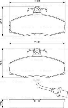 BOSCH 0 986 424 381 - Komplet Pločica, disk-kočnica www.molydon.hr