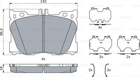 BOSCH 0 986 424 335 - Komplet Pločica, disk-kočnica www.molydon.hr