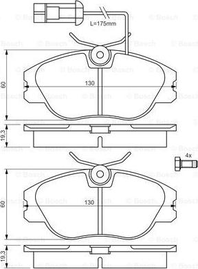 BOSCH 0 986 424 374 - Komplet Pločica, disk-kočnica www.molydon.hr