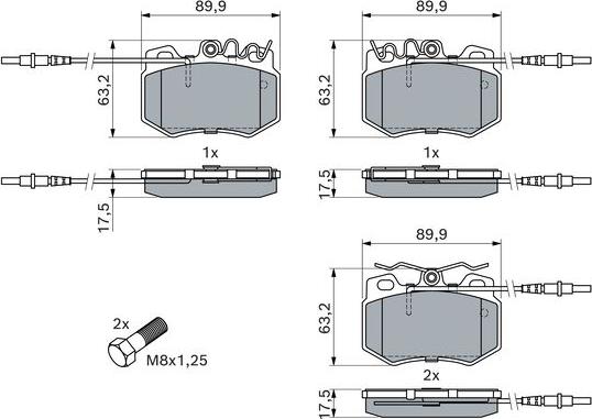 BOSCH 0 986 424 376 - Komplet Pločica, disk-kočnica www.molydon.hr