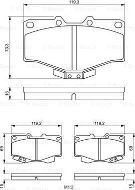 BOSCH 0 986 424 268 - Komplet Pločica, disk-kočnica www.molydon.hr