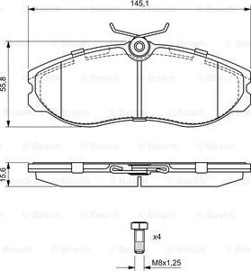 BOSCH 0 986 424 204 - Komplet Pločica, disk-kočnica www.molydon.hr