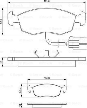 BOSCH 0 986 424 237 - Komplet Pločica, disk-kočnica www.molydon.hr