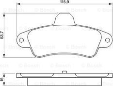 BOSCH 0 986 424 277 - Komplet Pločica, disk-kočnica www.molydon.hr