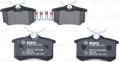 BOSCH 0 986 424 751 - Komplet Pločica, disk-kočnica www.molydon.hr