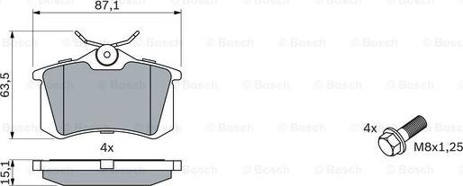 BOSCH 0 986 424 751 - Komplet Pločica, disk-kočnica www.molydon.hr