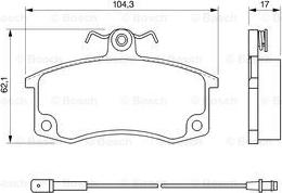 BOSCH 0 986 424 783 - Komplet Pločica, disk-kočnica www.molydon.hr