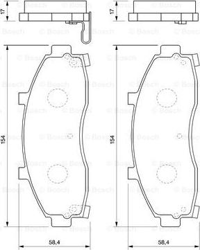 BOSCH 0 986 424 726 - Komplet Pločica, disk-kočnica www.molydon.hr